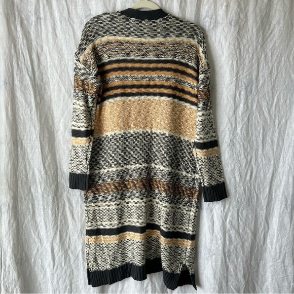 Marled Reunited Clothing Long Duster Cardigan Open Front Size Medium - Picture 3 of 8